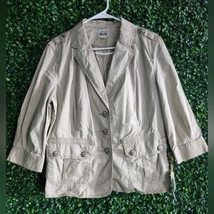 Converse All Star Women's Gray V Neck Jackets Size XL